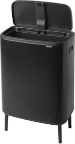 La mâna a doua: Cos pentru gunoi Brabantia Bo Touch Hi 1001260, 60 L, Inaltat, Deschidere lina si silentioasa, Negru mat