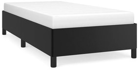 347233 vidaXL Cadru de pat, negru, 100x200 cm, piele ecologică