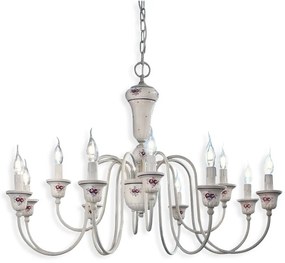 Candelabru clasic cu 12 brate realizat manual din ceramica SANREMO