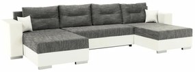 Colţar reversibil, Alb/Gri Maroniu, ESSEN