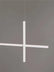 Lustra LED suspendata stil minimalist LOOMA alba