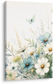 Tablou flori de câmp cu fluturi