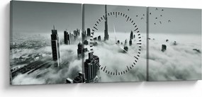 Tablou - Zgârie-nori, dubai (cu ceas) (90x30 cm)