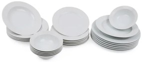 Set de veselă 24 piese alb/porțelan