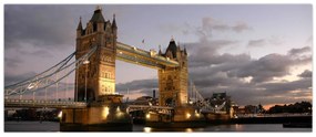 Tablou - Tower Bridge la noapte (120x50 cm)
