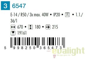 Aplica de perete design clasic, Grando 6547 RX
