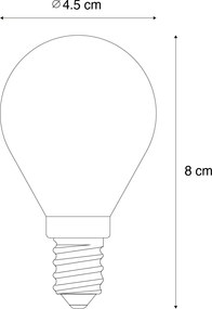 Set de 5 becuri LED E14 estompabile P45 fum 5W 470 lm 2200K