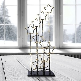 DecoKing Decorațiuni LED de Crăciun cu stele, 16cm