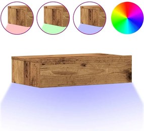 vidaXL Noptiera Lemn Vechi 60x35 cm Lemn prelucrat