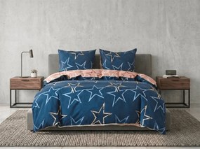 Lenjerie de pat din microflanel STARMISS albastru inchis Dimensiune lenjerie de pat: 70 x 90 cm | 140 x 220 cm