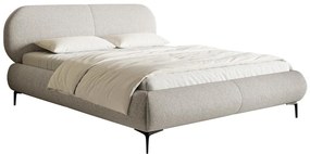 Pat matrimonial 180 cm Octave 180 (cu somieră) (cu sp. depozitare) (deschis gri + negru). 1099990