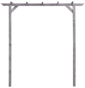 Pergola de gradina, gri, 200x40x205 cm, lemn de pin tratat