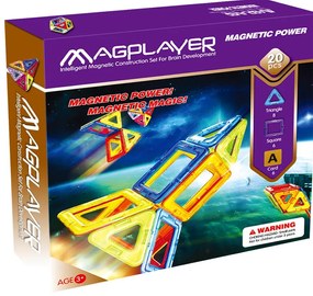 JOC DE CONSTRUCTIE MAGNETIC - 20 PIESE - MAGPLAYER (MPA-20)