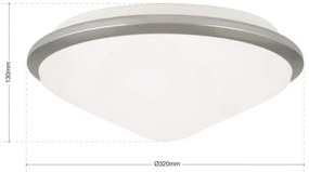 Plafoniera diametru 32cm, Rima satin chrome