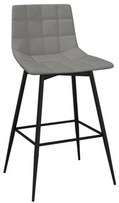 338606 vidaXL Scaun de bar, gri deschis, catifea
