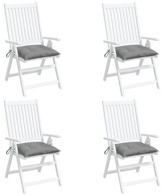 Perne de scaun, 4 buc., gri, 40 x 40 x 7 cm, textil 4, Gri, 40 x 40 x 7 cm
