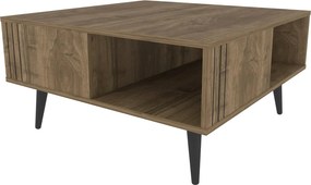 Masuta cafea Ronas, nuc, PAL melaminat, 90x90x46.5 cm