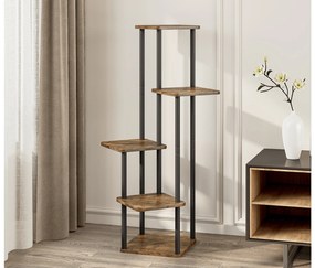 Suport metalic pentru fori Anita (negru + lemn rustic). 1065332
