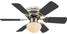 Candelabru Ugo 0307W, cu ventilator, intrerupator, 1xE27, grafit, IP20, Globo