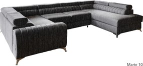 Colțar lemn masiv Formă U Extensibil Fabian 340x202cm Personalizabil - Vero 18