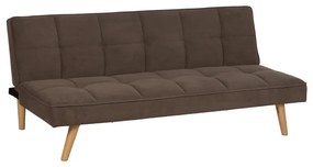 Canapea maro extensibilă cu tapițerie din chenille 175 cm – Ixia