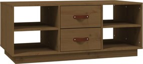 vidaXL Măsuță de cafea, maro miere, 100x50x41 cm, lemn masiv de pin