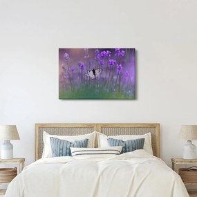 Tablou - fluture în lavandă (90x60 cm)