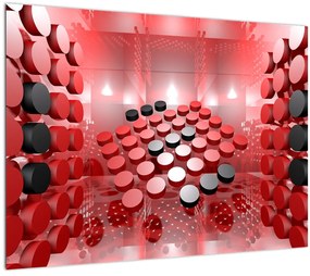 Tablou cu abstracți din butoane (70x50 cm)