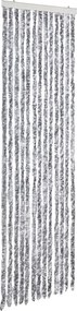 vidaXL Perdea pentru insecte, alb și gri, 56x185 cm, Chenille
