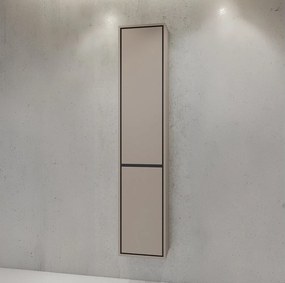 Dulap lemn masiv baie Irvella de perete, 172 × 72 × 30 cm - Crem