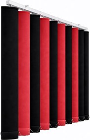 Jaluzele verticale blackout 2 culori negru / roșu închis – Stella 8270 / 8170