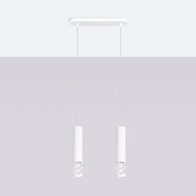 Lustră pe cablu Sollux SL.1692 LIRO 2xGU10/10W/230V alb