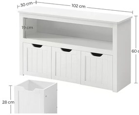 Dulap cu polițe SORELL, alb