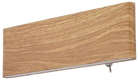 Aplica LED cu iluminat ambiental sus/jos SIEGFRIED aspect lemn 8W