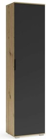 Dulap CLIF SL-50, stejar artisan/gri antracit, PAL laminat, cu o usa,