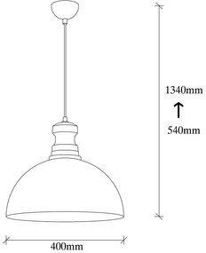 Lustră aurie cu abajur din metal ø 40 cm Berceste – Opviq lights