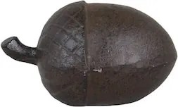 Opritor de ușă din fontă în formă de ghindă, maro antichizat, finisaj mat, 13×7,5×7,3 cm, „Acorn"