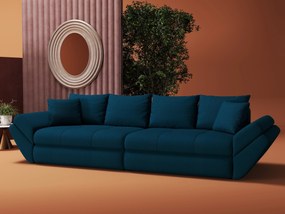 Canapea extensibilă dumonde cu ladă de depozitare si sezut confortabil din spuma high-density, Loana Enjoy Petrol 300x100 cm