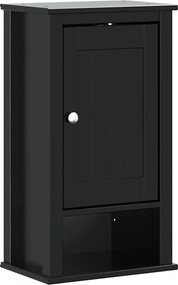 vidaXL Dulap de baie de perete "BERG" negru, 40x27x71,5 cm, lemn pin