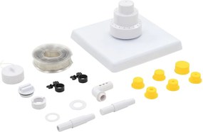 vidaXL Fântână grecească pentru piscină, 13 piese, alb