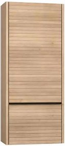 Dulap coloana mediu suspendat KolpaSan Orphia canelat 1 usa si 1 sertar 45x100 cm finisaj acacia