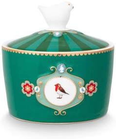 Zaharniță porțelan, Pip Studio, Medallion Emerald-Green, 300ml, colecția Love Birds