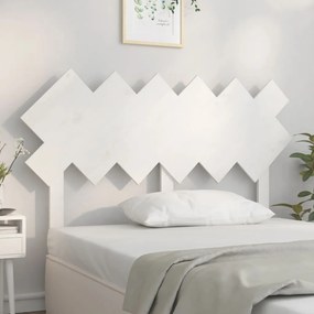 819216 vidaXL Tăblie de pat, alb, 132x3x81 cm, lemn masiv de pin