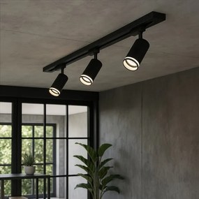 Spot pentru șină PIPE 3xGU10/10W/230V negru