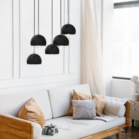 Lustră pe cablu COOL 5xE27/60W/230V neagră