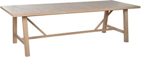 Set dining exterior din lemn de acacia, masă și 10 scaune cu perne și frânghie împletită, 11 piese, finisaj natural, „Roda”