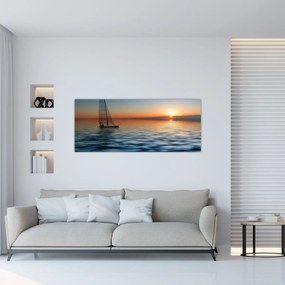 Tablou - Bărci cu vele pe mare (120x50 cm)