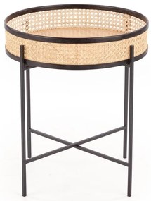 Masa de cafea Lanipa, ratan / negru
