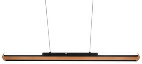 Lustră neagră/în culoare naturală LED Deacon – Trio