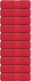 vidaXL Prosoape de baie, FROGN, 10 buc., roșu, 30x30 cm, 360 g/m²